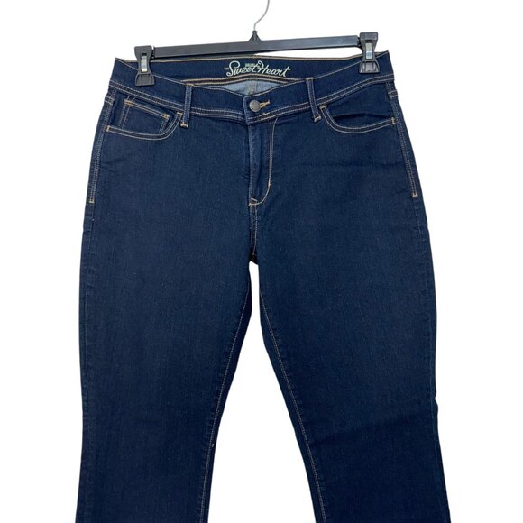 Old Navy Womens Sweetheart Mid-Rise Capri Jeans Size 10 Regular Dark Blue Denim - Picture 2 of 11